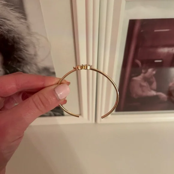 Cubic Zirconia and Gold Plated Bangle - Picture 4 of 4